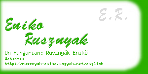 eniko rusznyak business card