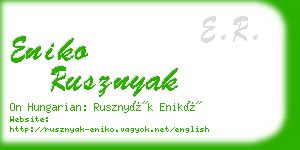 eniko rusznyak business card